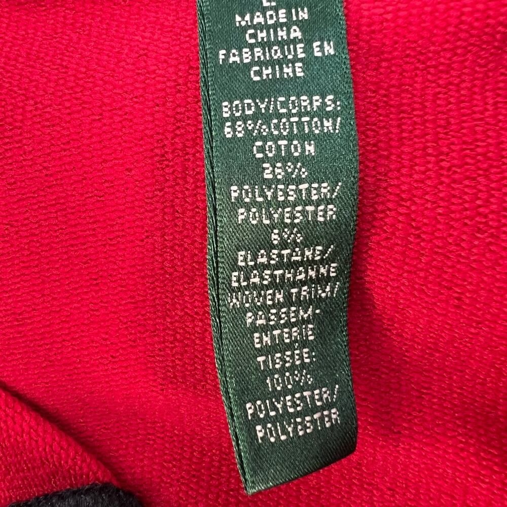 Ralph Lauren Active LRL Jacket Women's L Red Black Full Zip Hooded Preppy Luxury - Picture 11 of 12
